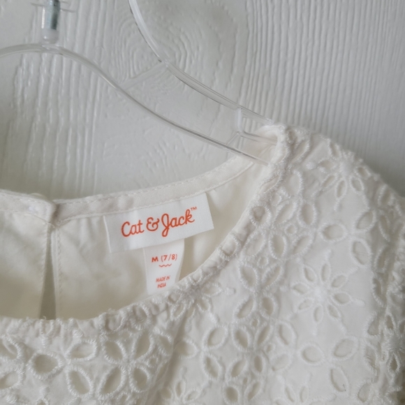 Cat & Jack Eyelet Bell Sleeve Dress - Picture 4 of 8